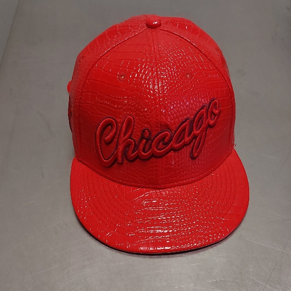 Red Chicago Snapback Hat